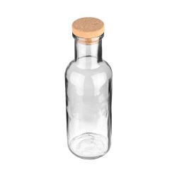 Μπουκάλι γυάλινο διάφανο χωρητικότητας 1000ml με καπάκι φελλού 