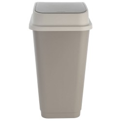 Κάδος απορριμμάτων Fliptop πλαστικός χωρητικότητας 25lt σε γκρι χρώμα