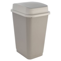 Κάδος απορριμμάτων Fliptop πλαστικός χωρητικότητας 25lt σε γκρι χρώμα