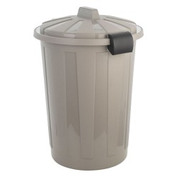 Κάδος απορριμμάτων των Outbin εξωτερικού χώρου πλαστικός με καπάκι χωρητικότητας 60lt σε χρώμα γκρι