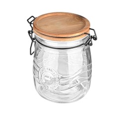 Δοχείο αποθήκευσης Acacia γυάλινο χωρητικότητας 750ml με κλιπ καπάκι 