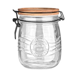 Δοχείο αποθήκευσης Acacia γυάλινο χωρητικότητας 750ml με κλιπ καπάκι 