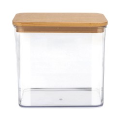 Δοχείο αποθήκευσης πλαστικό χωρητικότητας 1650ml με καπάκι bamboo