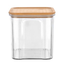 Δοχείο αποθήκευσης πλαστικό χωρητικότητας 500ml με καπάκι bamboo