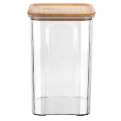 Δοχείο αποθήκευσης πλαστικό χωρητικότητας 800ml με καπάκι bamboo