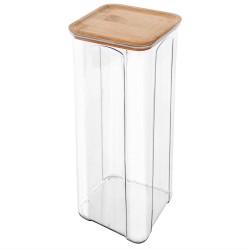 Δοχείο αποθήκευσης πλαστικό χωρητικότητας 1700ml με καπάκι bamboo Δοχείο αποθήκευσης πλαστικό χωρητικότητας 1700ml με καπάκι bamboo
