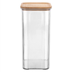 Δοχείο αποθήκευσης πλαστικό χωρητικότητας 1700ml με καπάκι bamboo
