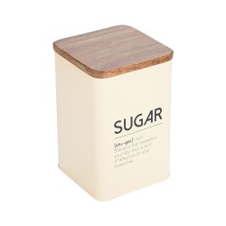 Δοχείο για ζάχαρη Bamboo Essentials μεταλλικό διαστάσεων 10x13cm σε χρώμα ivory