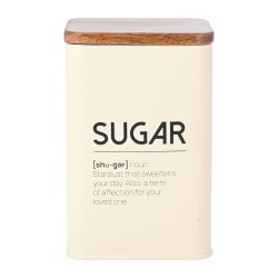 Δοχείο για ζάχαρη Bamboo Essentials μεταλλικό διαστάσεων 10x13cm σε χρώμα ivory