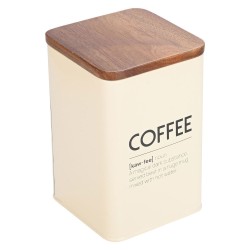 Δοχείο για καφέ Acacia μεταλλικό διαστάσεων 10x14cm Ivory