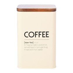 Δοχείο για καφέ Acacia μεταλλικό διαστάσεων 10x14cm Ivory