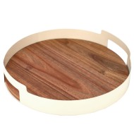 Δίσκος σερβιρίσματος Acacia μεταλλικός σε χρώμα Ivory διαμέτρου 30cm Δίσκος σερβιρίσματος Acacia μεταλλικός σε χρώμα Ivory διαμέτρου 30cm