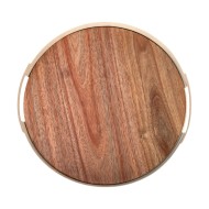 Δίσκος σερβιρίσματος Acacia μεταλλικός σε χρώμα Ivory διαμέτρου 30cm Δίσκος σερβιρίσματος Acacia μεταλλικός σε χρώμα Ivory διαμέτρου 30cm