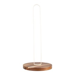 Βάση για ρόλο κουζίνας Αcacia μεταλλική χρώμα Ivory διαστάσεων 15x15x33cm