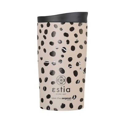 Θερμός Travel Mug Save the Aegean χωρητικότητας 350ml Leopard taupe