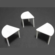 Τραπεζάκι πίτσας πλαστικό σε λευκό χρώμα συσκευασία 1000 τεμαχίων