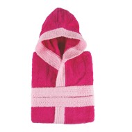 Μπουρνούζι παιδικό Junior 480gr δίχρωμο βαμβακερό νούμερο 10 σε χρώμα Fuchsia Μπουρνούζι παιδικό Junior 480gr δίχρωμο βαμβακερό νούμερο 10 σε χρώμα Fuchsia