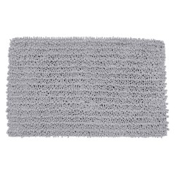 Ταπέτο μπάνιου Shaggy διαστάσεων 80x50cm πολυεστέρα σε χρώμα γκρι