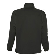 Unisex fleece μπλούζα με ψηλό γιακά με φερμουάρ 1/4 ίδιου χρώματος νούμερο Large σε χρώμα μαύρο