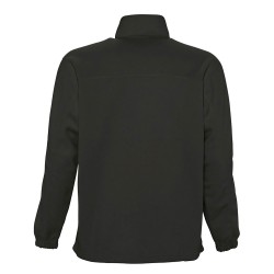 Unisex fleece μπλούζα με ψηλό γιακά με φερμουάρ 1/4 ίδιου χρώματος νούμερο Medium σε χρώμα μαύρο