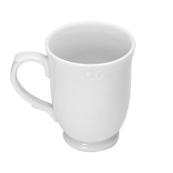 Κούπα του καφέ Athénée πορσελάνινη ανάγλυφη 340ml σε λευκό χρώμα