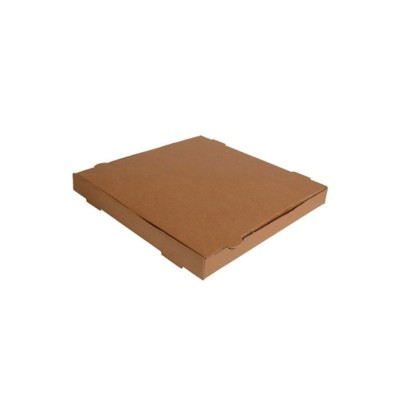 Κουτί πίτσας κραφτ ατύπωτο διαστάσεων 22x22x4cm σε πακέτο των 100 τεμαχίων