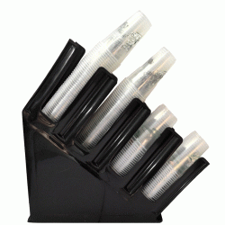 Πλαστική ποτηροθήκη 4 θέσεων μαύρη COLORATO