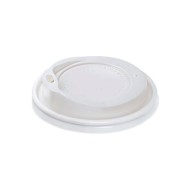 Καπάκι πλαστικό με στόμιο πιπίλα για ποτήρια 14-16oz (90mm) σε λευκό χρώμα σε συσκευασία 100 τεμαχίων
