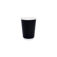 Χάρτινο ποτήρι διπλότοιχο χωρητικότητας 16oz (90mm) μαύρο χρώμα σε συσκευασία 25 τεμαχίων