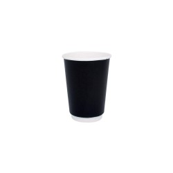 Χάρτινο ποτήρι διπλότοιχο χωρητικότητας 16oz (90mm) μαύρο χρώμα σε συσκευασία 25 τεμαχίων Χάρτινο ποτήρι διπλότοιχο χωρητικότητας 16oz (90mm) μαύρο χρώμα σε συσκευασία 25 τεμαχίων