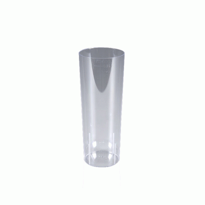 Ποτήρι σωλήνας Abena χωρητικότητας 30cl PS διάφανο σε πακέτο 10 τεμάχιων