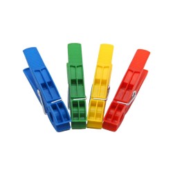 Μανταλάκια ρούχων πλαστικά σετ 24τμχ σε διάφορα χρώματα