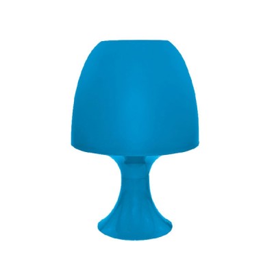 Φωτιστικό κομοδίνου πλαστικό σε μπλε χρώμα για λάμπα με ντουί Ε14