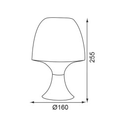 Φωτιστικό κομοδίνου πλαστικό σε μπλε χρώμα για λάμπα με ντουί Ε14
