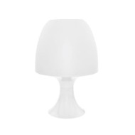 Φωτιστικό κομοδίνου πλαστικό σε λευκό χρώμα για λάμπα με ντουί Ε14
