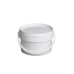 Κουβάς τροφίμων σε λευκό χρώμα με χερούλι χωρητικότητας 1lt (χωρίς καπάκι) Κουβάς τροφίμων σε λευκό χρώμα με χερούλι χωρητικότητας 1lt (χωρίς καπάκι)