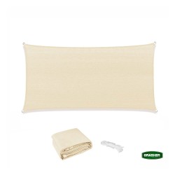 Πανί σκίασης ορθογώνιο Ε220 180gr/m² σε εκρού διαστάσεων 3x4m GRASHER με κρίκους