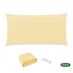 Πανί σκίασης ορθογώνιο Ε220 180gr/m² σε μπεζ διαστάσεων 3x4m GRASHER με κρίκους