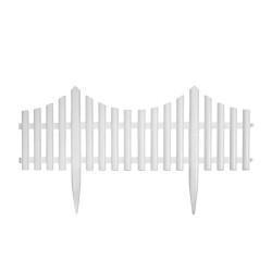 Φράχτης κήπου πλαστικός GRASHER διαστάσεων 2,30m x 33Υcm 4τμχ σε χρώμα λευκό