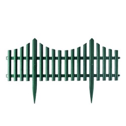 Φράχτης κήπου πλαστικός GRASHER διαστάσεων 2,30m x 33Υcm 4τμχ σε χρώμα πράσινο