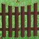 Φράχτης κήπου πλαστικός GRASHER διαστάσεων 2,30m x 33Υcm 4τμχ σε χρώμα καφέ