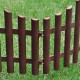Φράχτης κήπου πλαστικός GRASHER διαστάσεων 2,30m x 33Υcm 4τμχ σε χρώμα καφέ