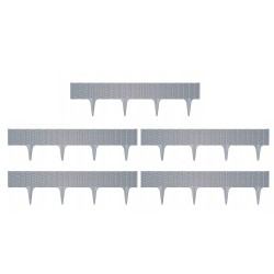 Φράχτης κήπου πλαστικός PROSPERPLAST διαστάσεων 3,90m x 18,5Υcm 5τμχ σε χρώμα γκρι