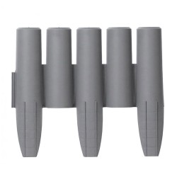 Φράχτης κήπου πλαστικός PROSPERPLAST διαστάσεων 2,70m x 24Υcm (10τμχ) σε χρώμα γκρι
