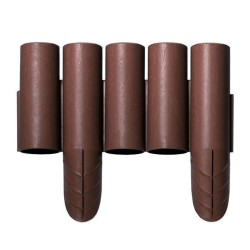 Φράχτης κήπου πλαστικός PROSPERPLAST διαστάσεων 2,35mx25Υcm (8τμχ) σε χρώμα καφέ