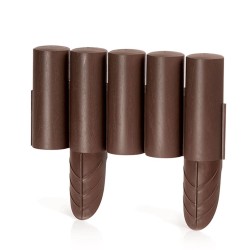 Φράχτης κήπου πλαστικός PROSPERPLAST διαστάσεων 2,35mx25Υcm (8τμχ) σε χρώμα καφέ