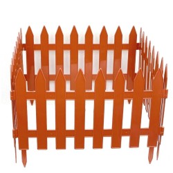 Φράχτης κήπου πλαστικός PROSPERPLAST διαστάσεων 3,22m x 35Υcm 7τμχ σε χρώμα τερακότα