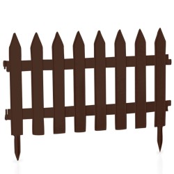 Φράχτης κήπου πλαστικός PROSPERPLAST διαστάσεων 322m x 35Υcm (7τμχ) σε καφέ χρώμα