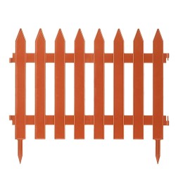 Φράχτης κήπου πλαστικός PROSPERPLAST διαστάσεων 3,60m x 52Υcm 6τμχ σε χρώμα τερακότα
