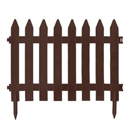 Φράχτης κήπου πλαστικός PROSPERPLAST διαστάσεων 322m x 52Υcm (6τμχ) σε καφέ χρώμα